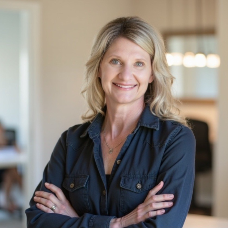 Cheryl Thompson in a natural office setting